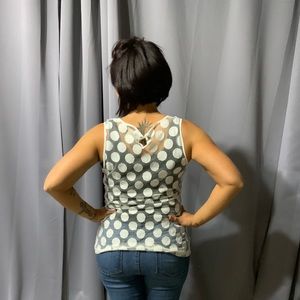 Banana republic small white polka dot shirt